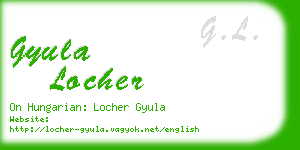 gyula locher business card